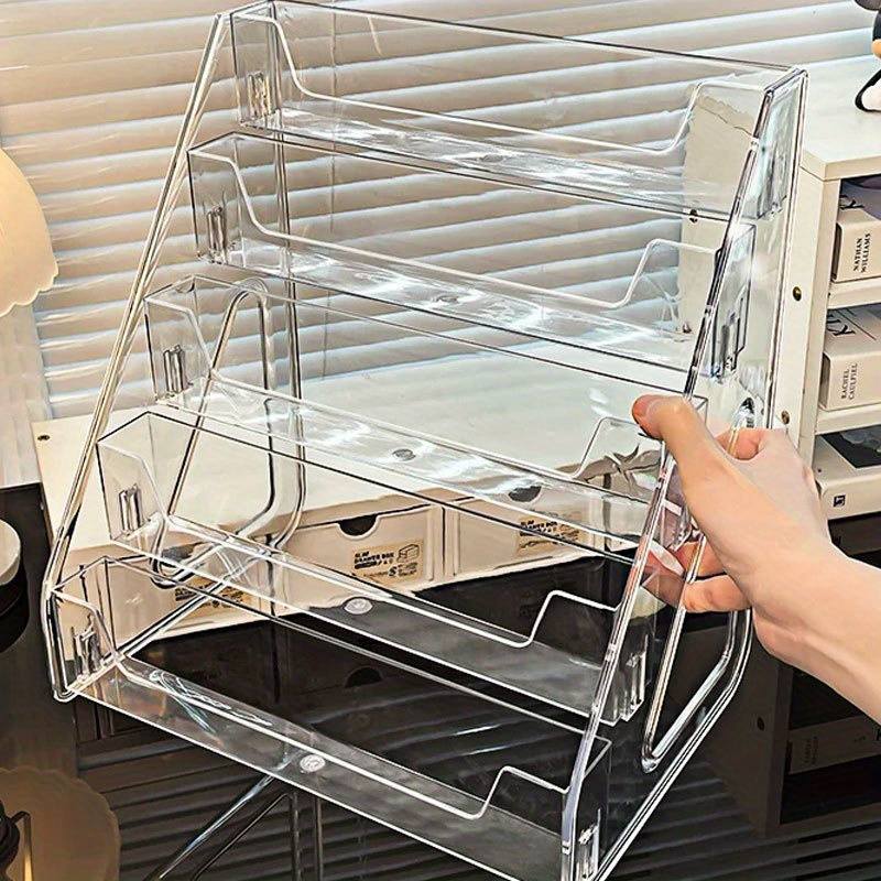 Bookshelf 5 Tier - Rak Buku Akrilik 3/5 Tingkat, Rak