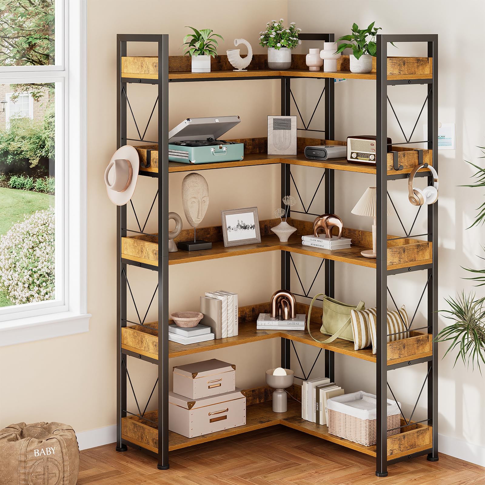 Bookshelf 5 Tier - Rak Buku Bentuk L JHK 65