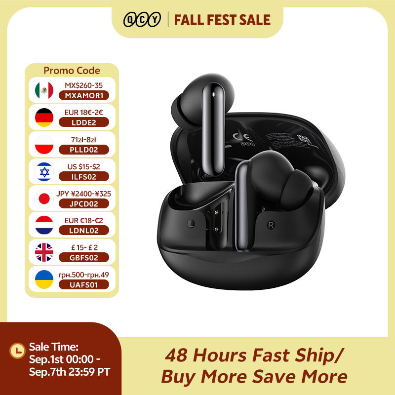 Telephone Headset Office - QCY melobud N50 ANC earphone nirkabel,