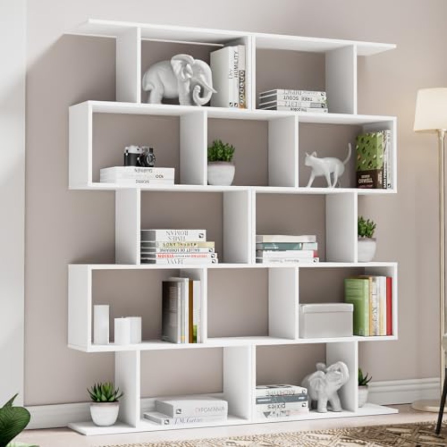 Bookshelf 5 Tier - Set rak buku ruang tamu: rak