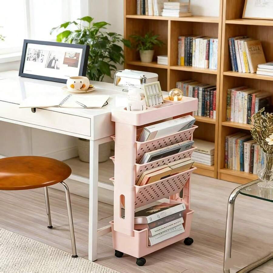 Bookshelf 5 Tier - Troli Penyimpanan 5 Tingkat Dengan Rak