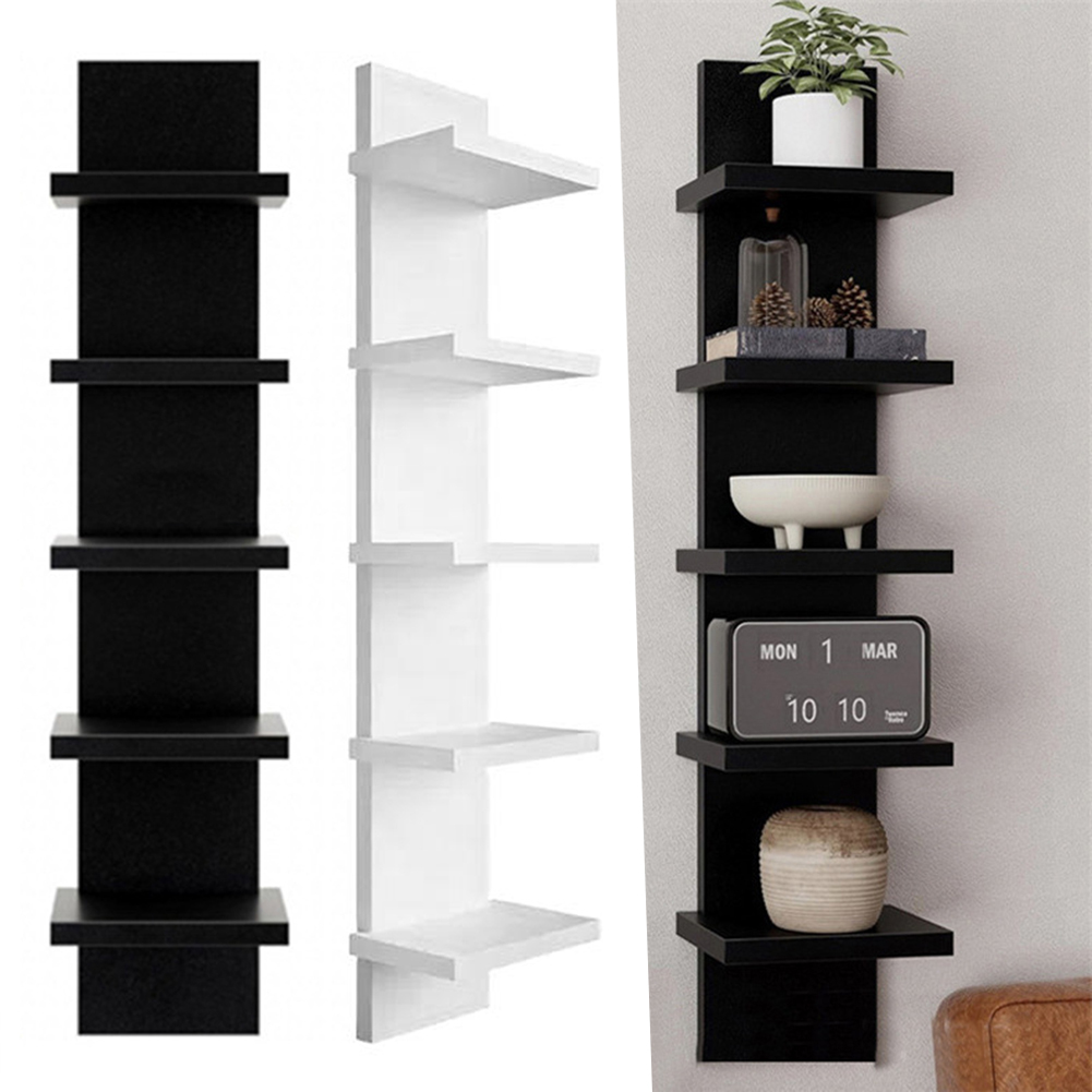Bookshelf 5 Tier - Rak Buku Dinding 5 Tingkat PVC,