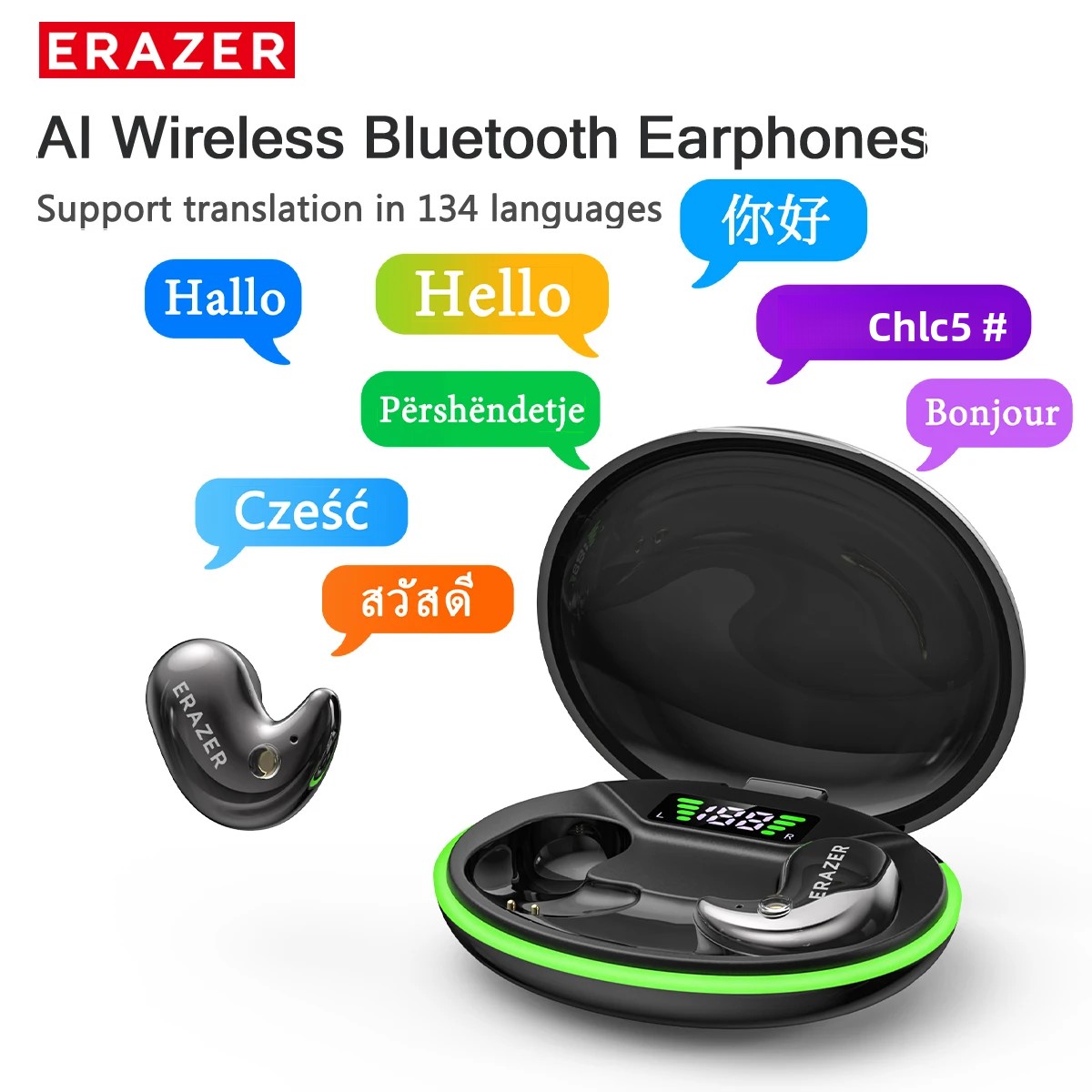 Telephone Headset Office - EARZER XF58 Headphone Bluetooth In-Ear Dengan