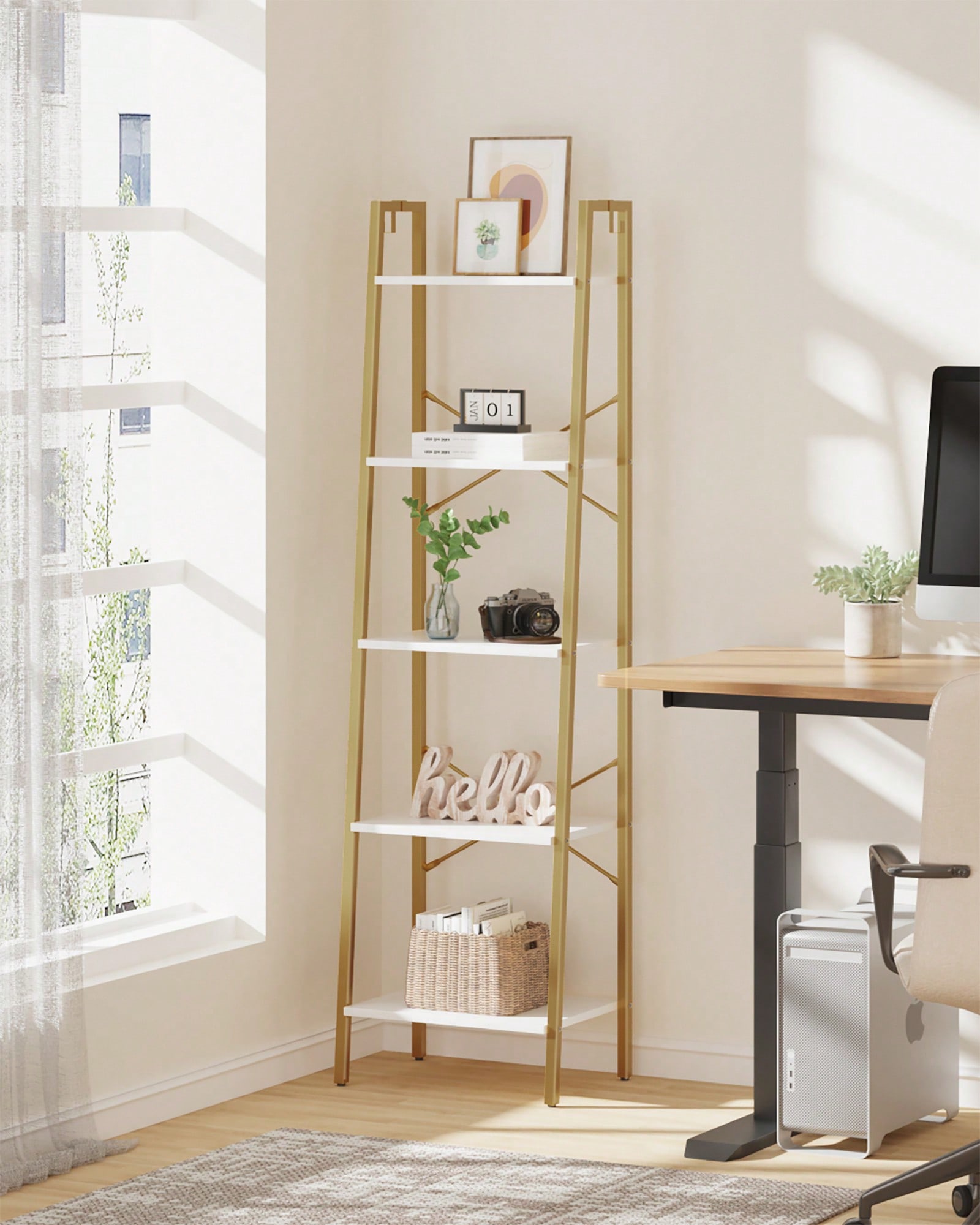 Bookshelf 5 Tier - Rak Buku 5 Tingkat Model Tangga