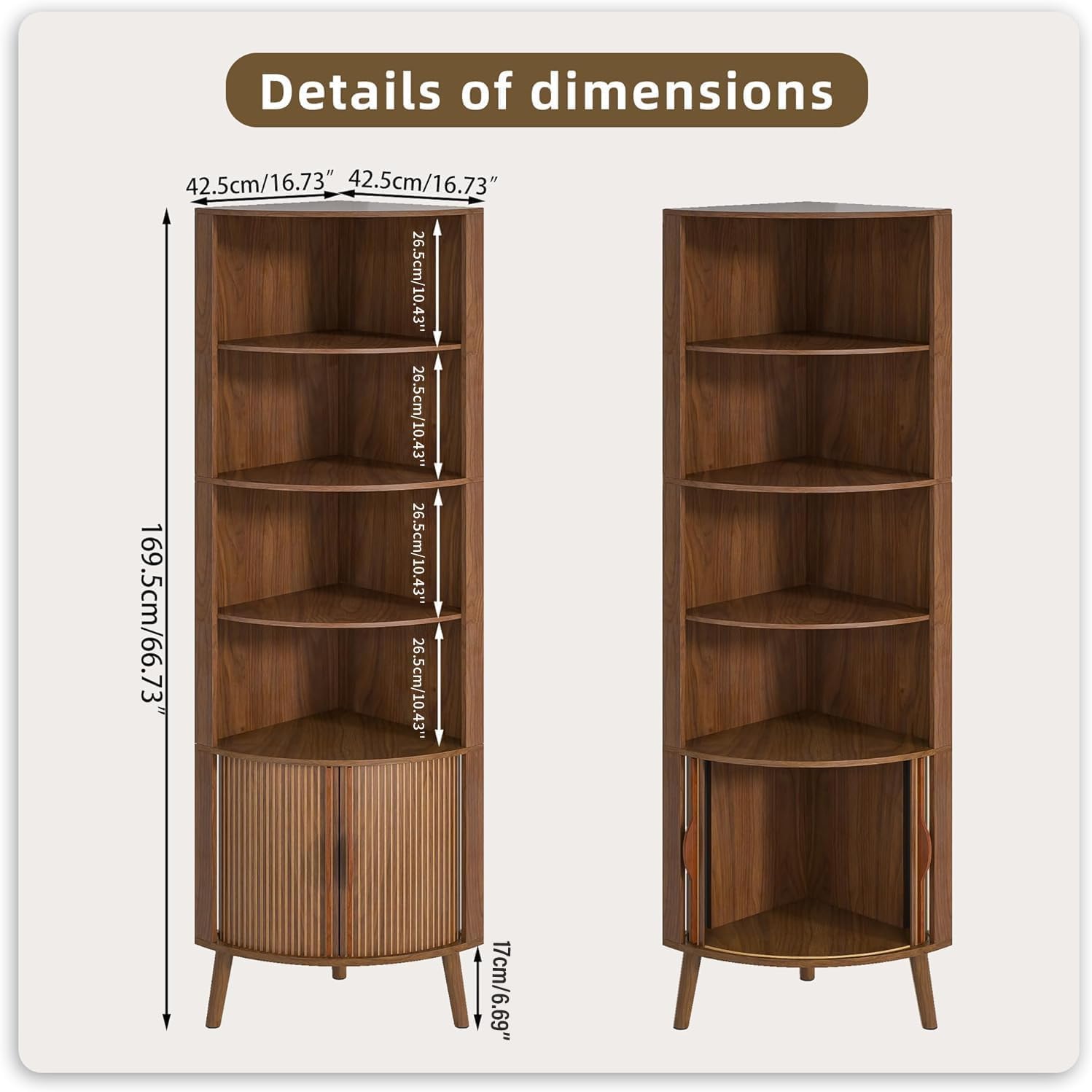 Rak Sudut 5 Tingkat, Rak Buku  - Bookshelf 5 Tier ulasan dan harga