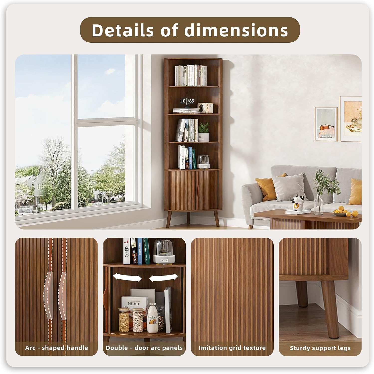 Rak Sudut 5 Tingkat, Rak Buku  - Bookshelf 5 Tier ulasan dan harga
