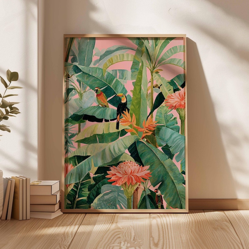 1 Buah Poster Kanvas Tropis Re - Office Furniture And Design ulasan dan harga