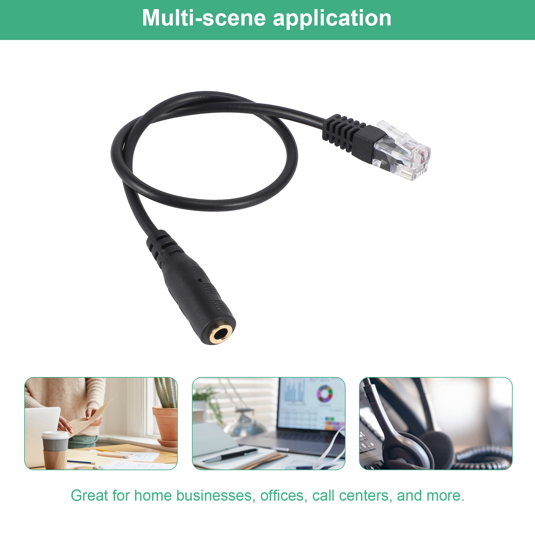 Jack colokan Dec.-3.5mm ke RJ9 - Telephone Headset Office ulasan dan harga