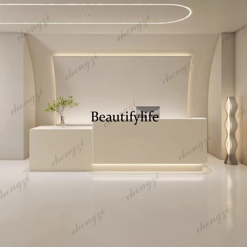 Meja Resepsi Desain Estetika P - Office Furniture Company ulasan dan harga