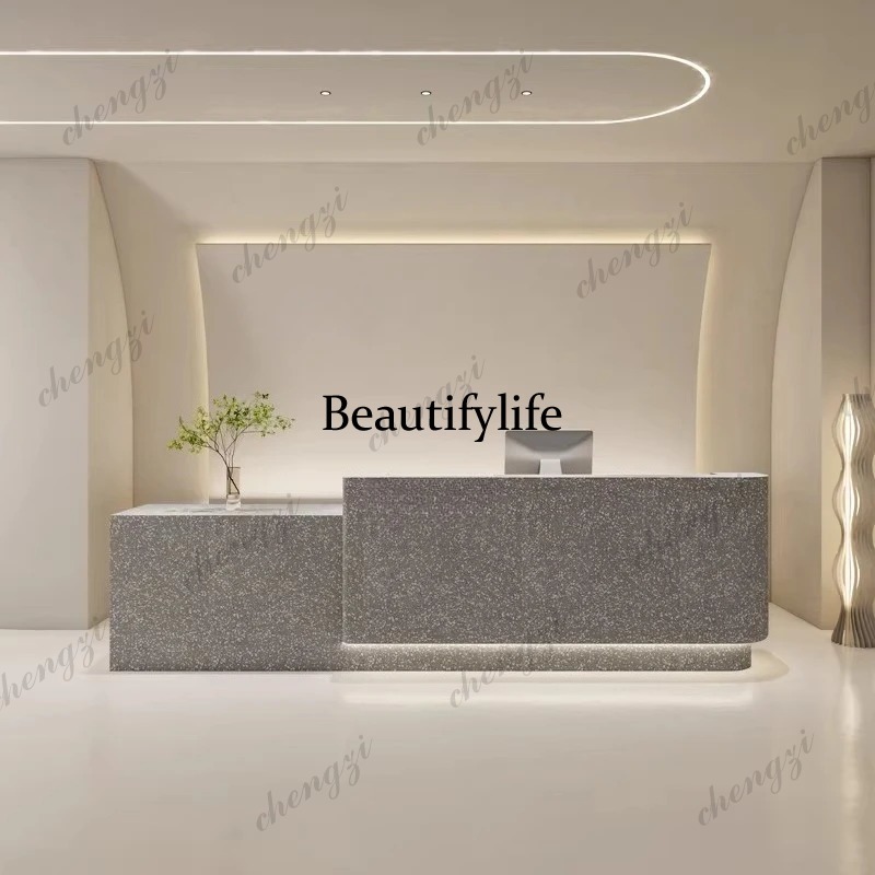 Meja Resepsi Desain Estetika P - Office Furniture Company ulasan dan harga
