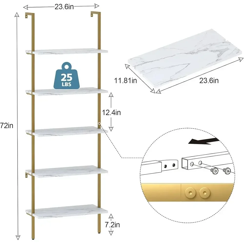 Rak Kayu Dinding 5 Tingkat Ber - Bookshelf 5 Tier ulasan dan harga