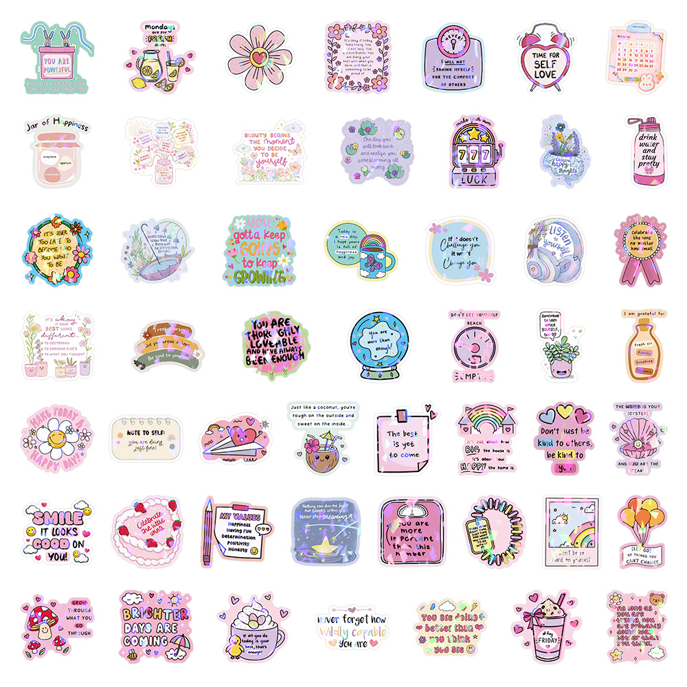 50/100 Buah Stiker Estetika Te - Telephone Headset Office ulasan dan harga