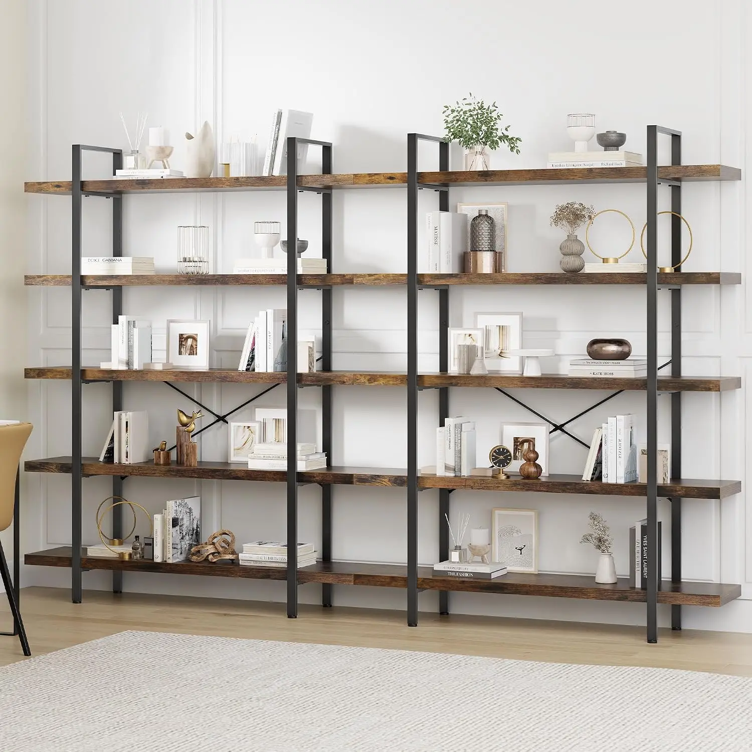 Set Rak Buku 2 Buah, Rak Buku  - Bookshelf 5 Tier ulasan dan harga
