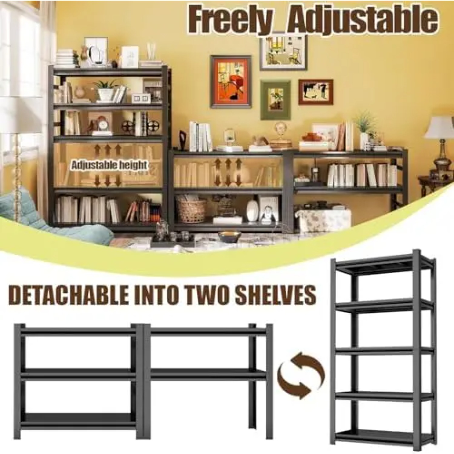Rak Buku 5 Tingkat yang Kokoh, - Bookshelf 5 Tier ulasan dan harga