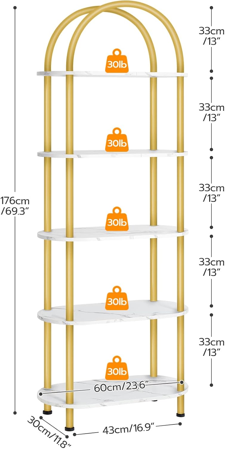 HOOBRO Rak Buku Terbuka 5 Ting - Bookshelf 5 Tier ulasan dan harga