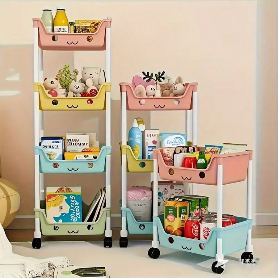 Rak Buku Beroda 5 Lapis Rak Pe - Bookshelf 5 Tier ulasan dan harga