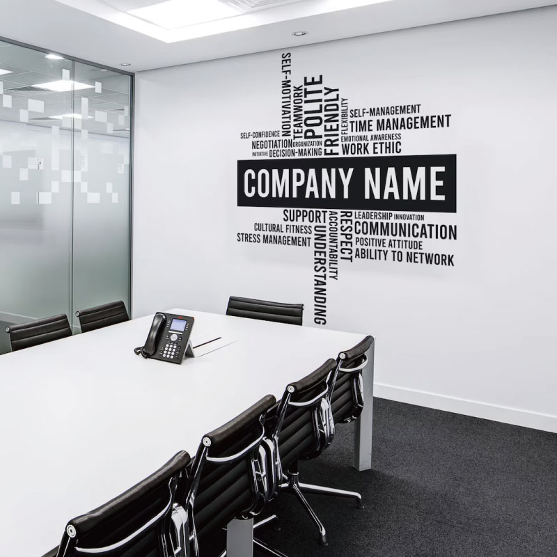 Stiker Dinding Vinyl Nama Bisn - Office Furniture Names ulasan dan harga
