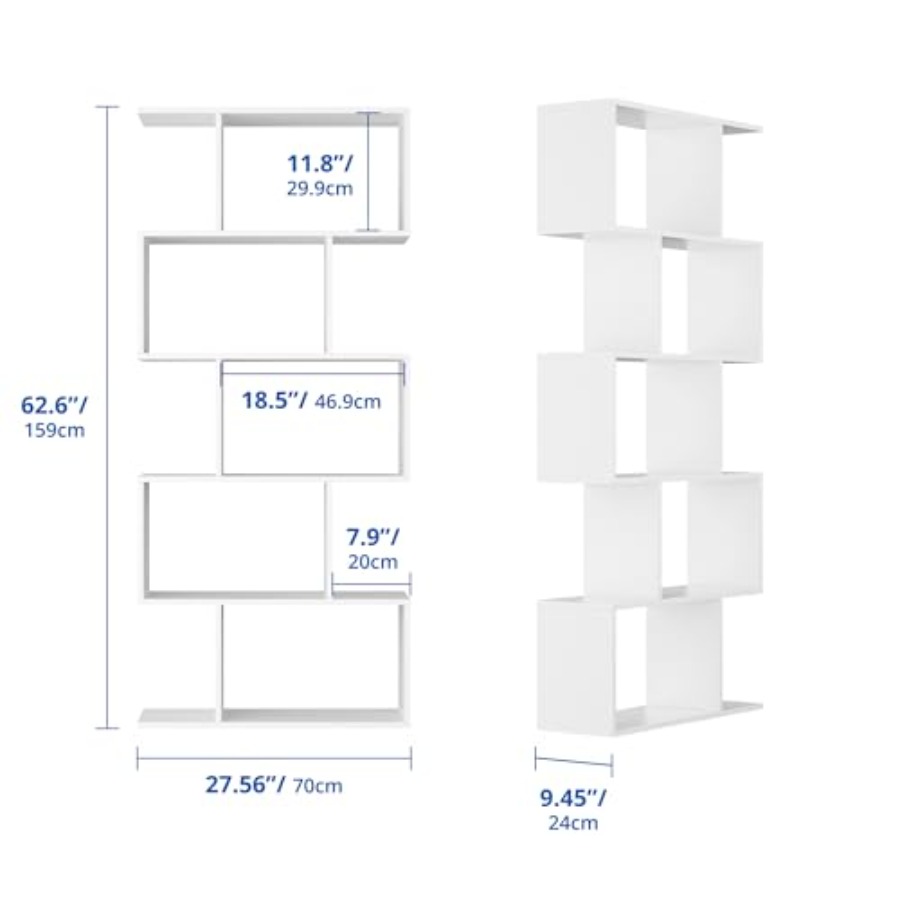 Set rak buku ruang tamu: rak b - Bookshelf 5 Tier ulasan dan harga