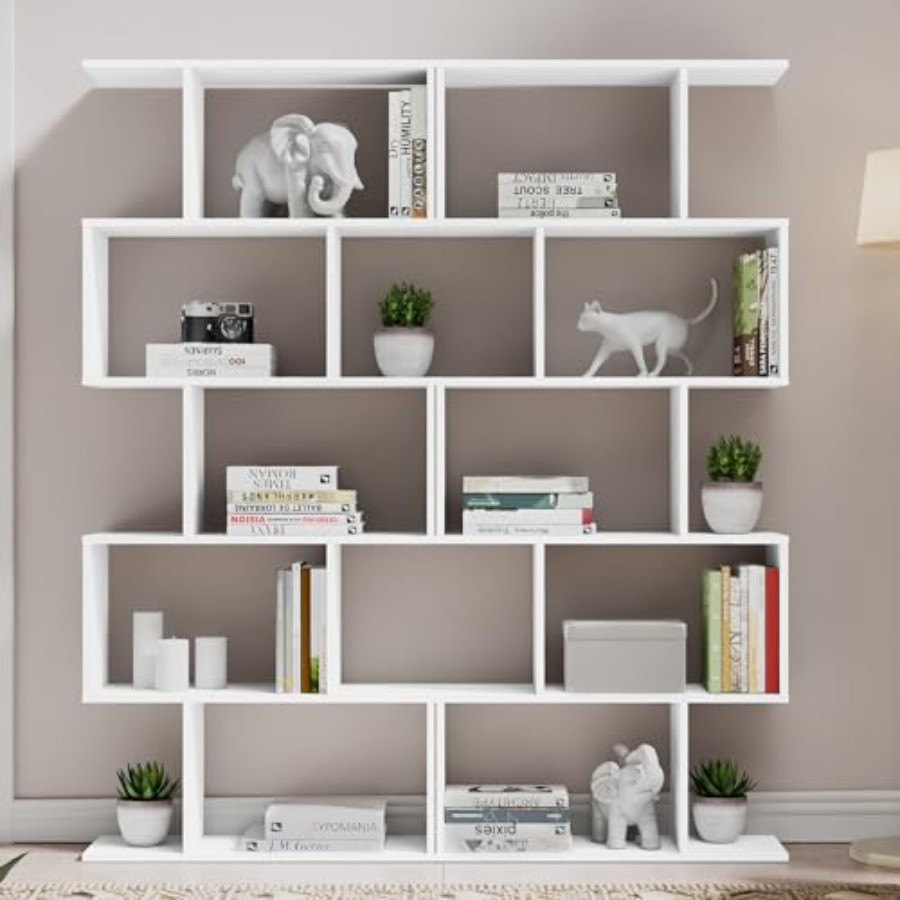 Set rak buku ruang tamu: rak b - Bookshelf 5 Tier ulasan dan harga