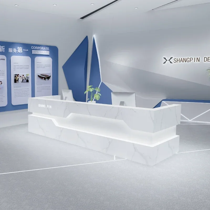 Meja Resepsionis Kantor Modern - Office Furniture Company ulasan dan harga