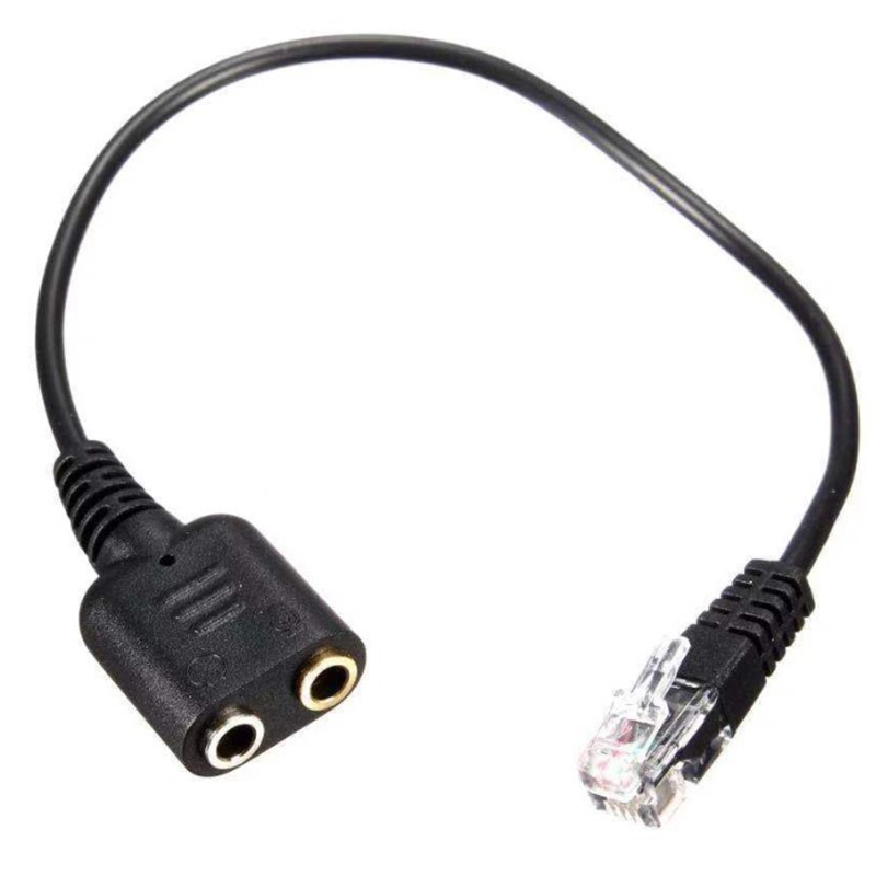 1PCS Kabel Adaptor Audio RJ11  - Telephone Headset Office ulasan dan harga