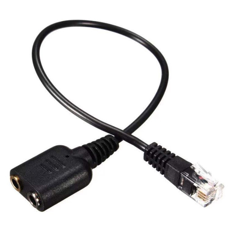 1PCS Kabel Adaptor Audio RJ11  - Telephone Headset Office ulasan dan harga