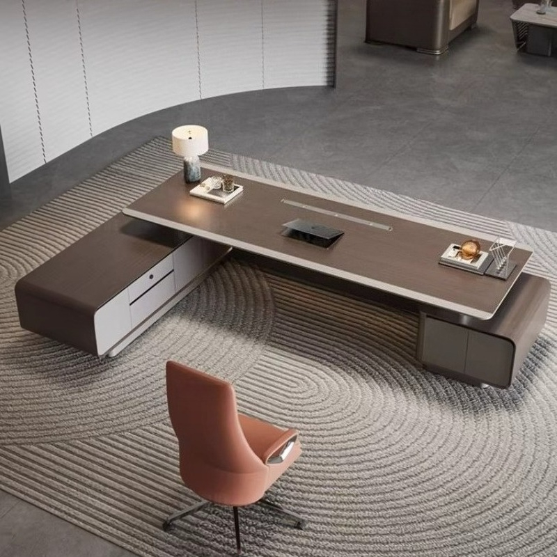 Meja bos mewah ukuran 240cm 28 - Office Furniture And Equipment ulasan dan harga