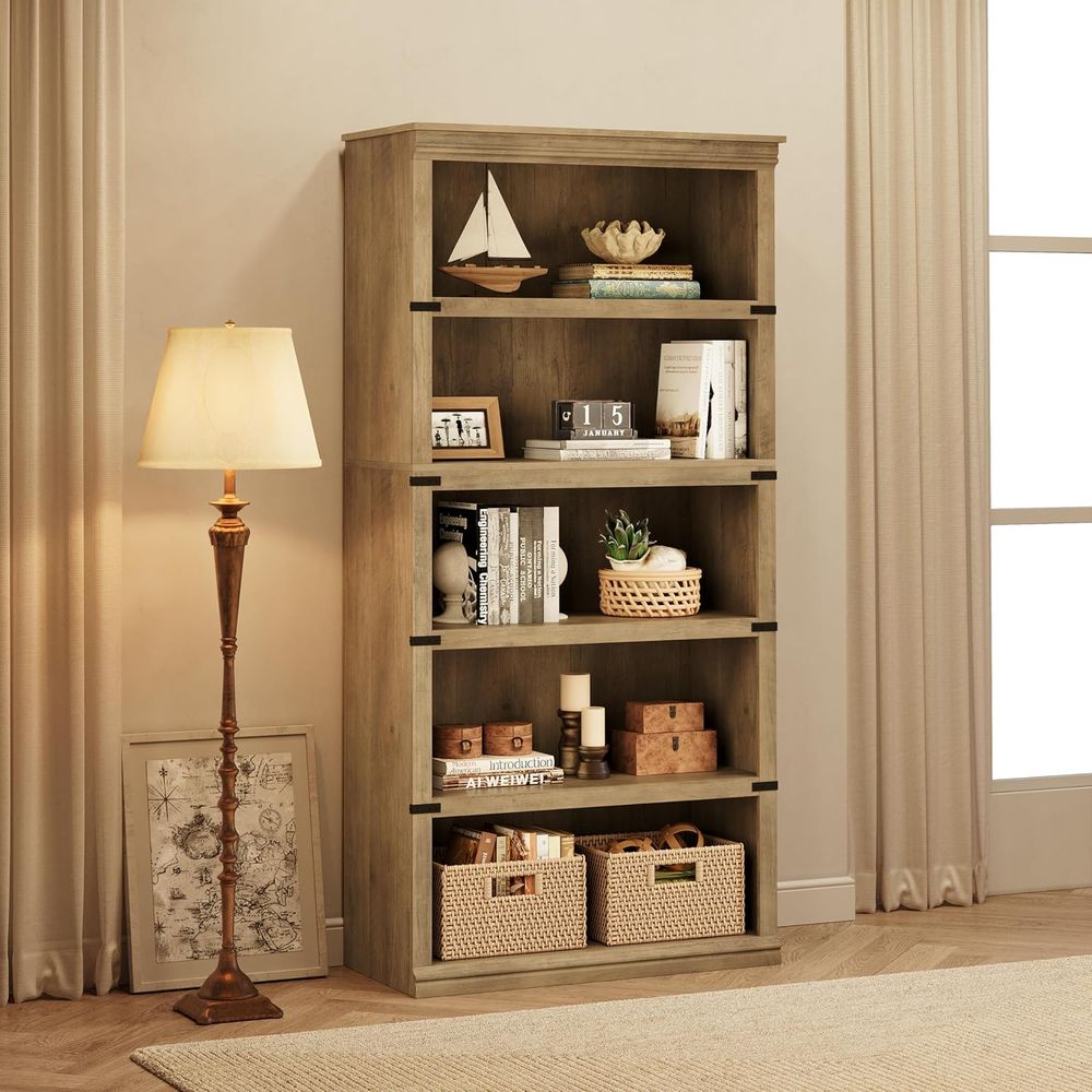 Rak Buku 5 Tingkat IDEALHOUSE, - Bookshelf 5 Tier ulasan dan harga