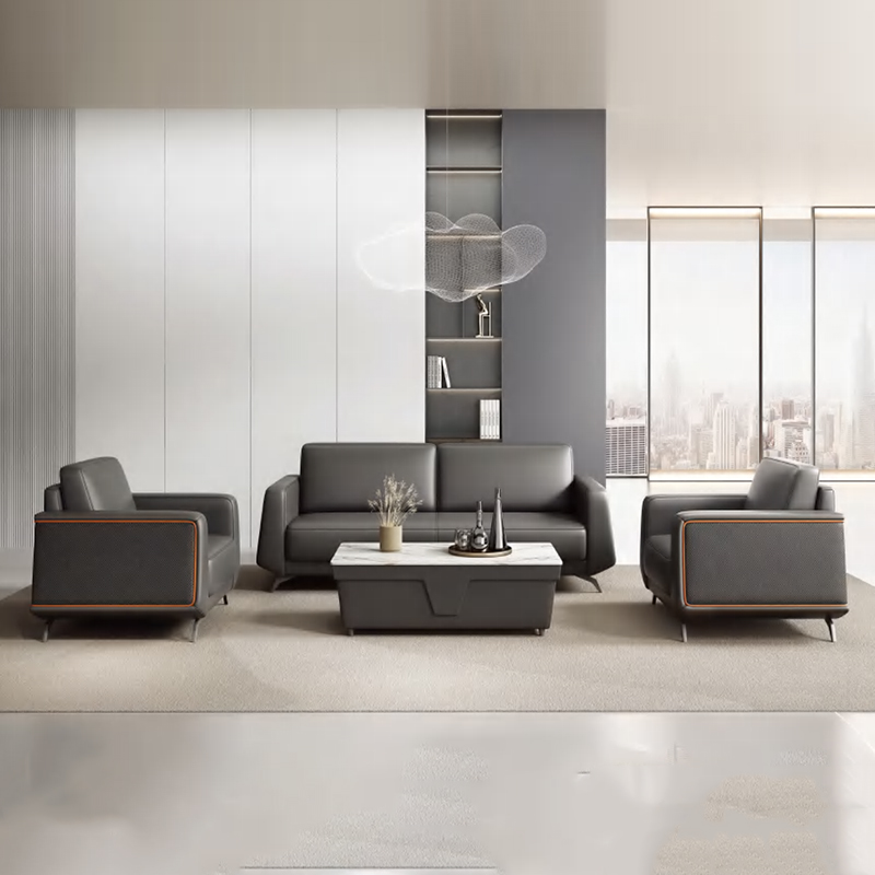Set Sofa Kantor Kulit Mewah Mo - Office Furniture Company ulasan dan harga
