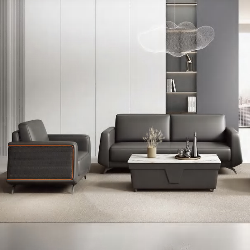 Set Sofa Kantor Kulit Mewah Mo - Office Furniture Company ulasan dan harga