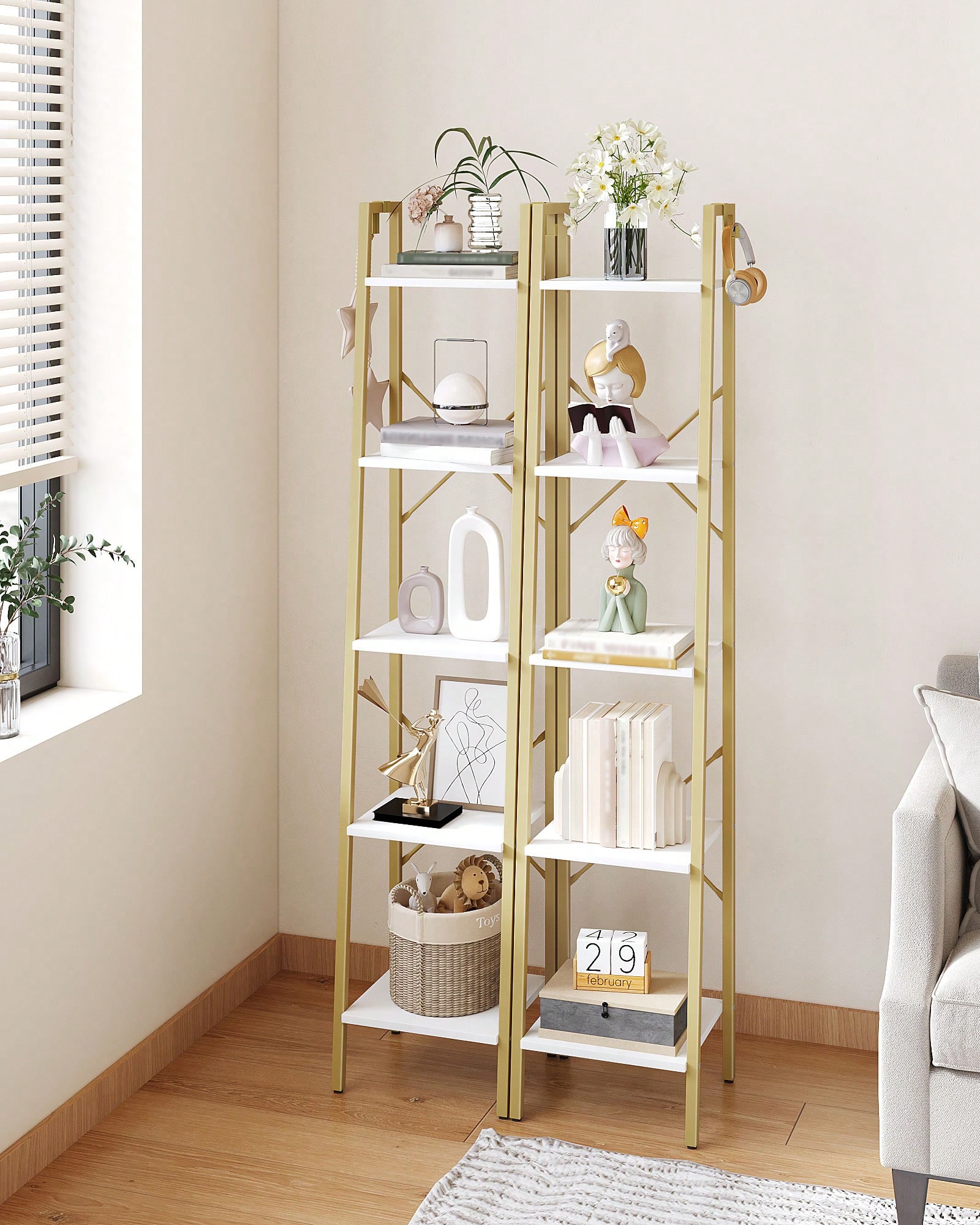 Rak Buku 5 Tingkat Model Tangg - Bookshelf 5 Tier ulasan dan harga