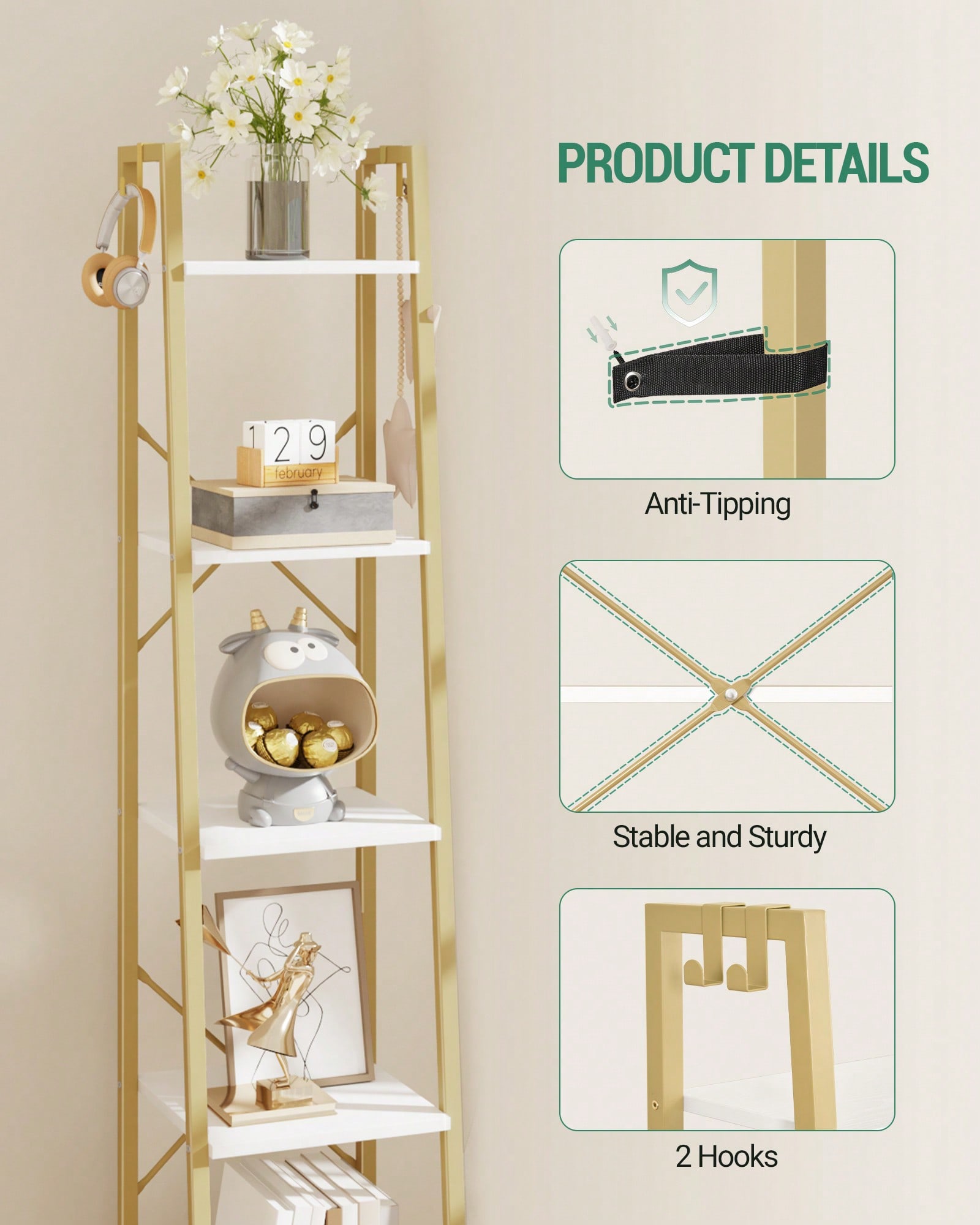 Rak Buku 5 Tingkat Model Tangg - Bookshelf 5 Tier ulasan dan harga
